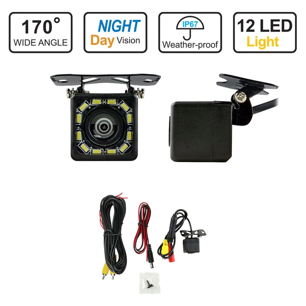 Nippon IS-RVC-120GLL Car Review Camera 12 LED Lights