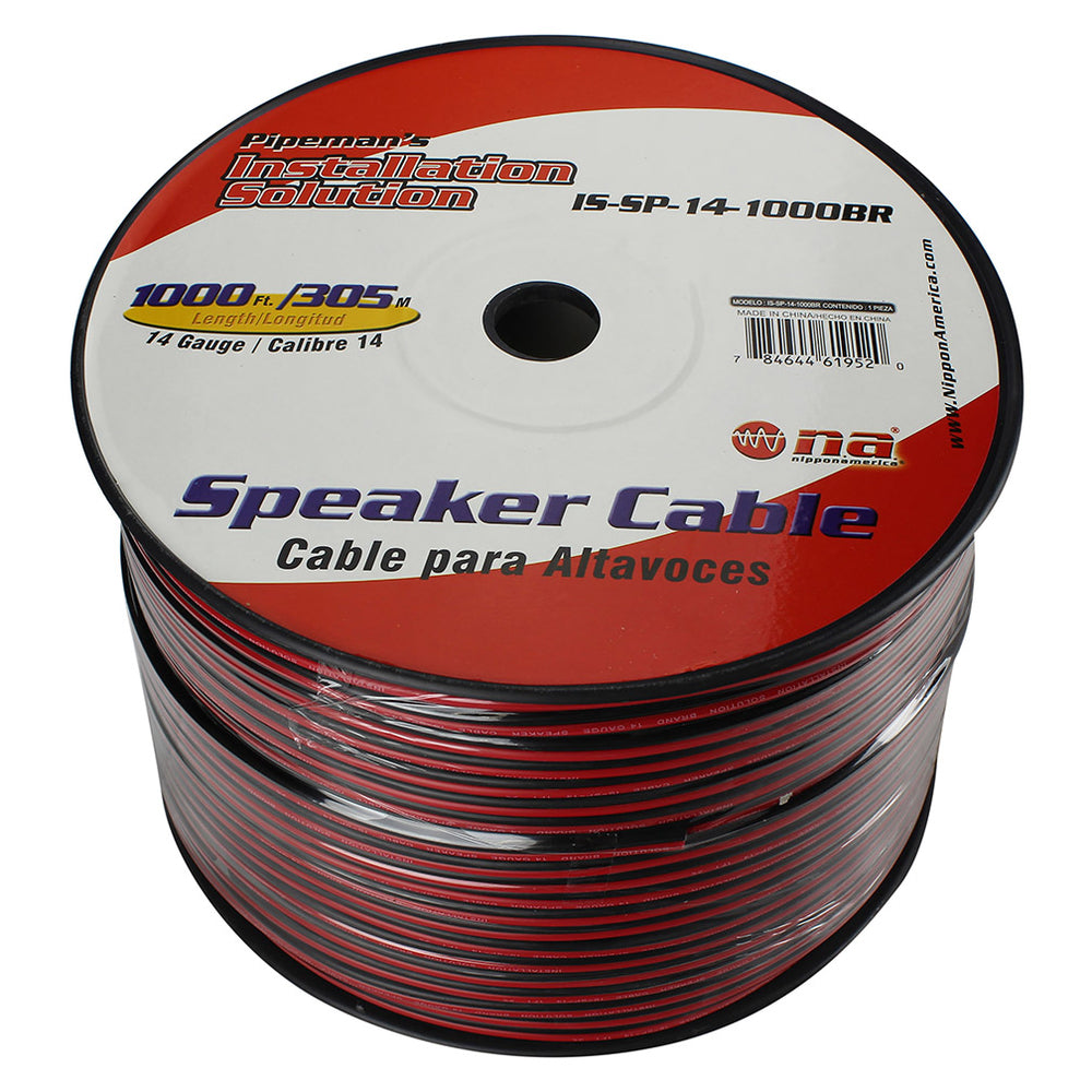 Nippon IS-SP-14-1000BR Speaker Cable 14 Gauge 1000Ft Black/Red Jacket Image 1