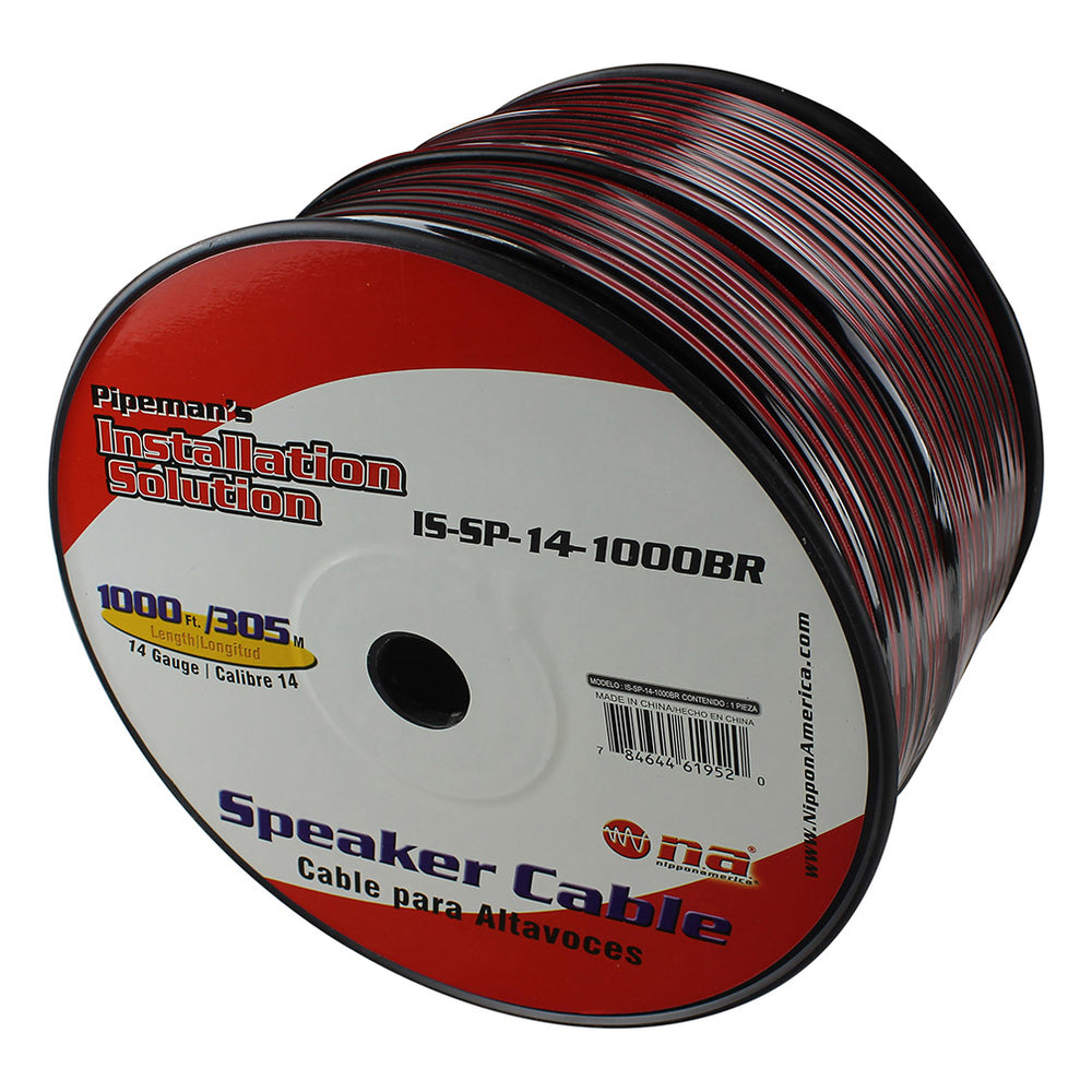 Nippon IS-SP-14-1000BR Speaker Cable 14 Gauge 1000Ft Black/Red Jacket