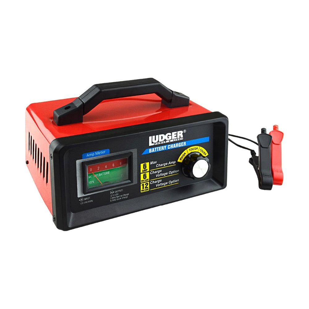 Nippon LBCG-612-6 Ludger Battery Charger 3 Modes: 12V/2A, 12V/6A, 6V/2A Image 1