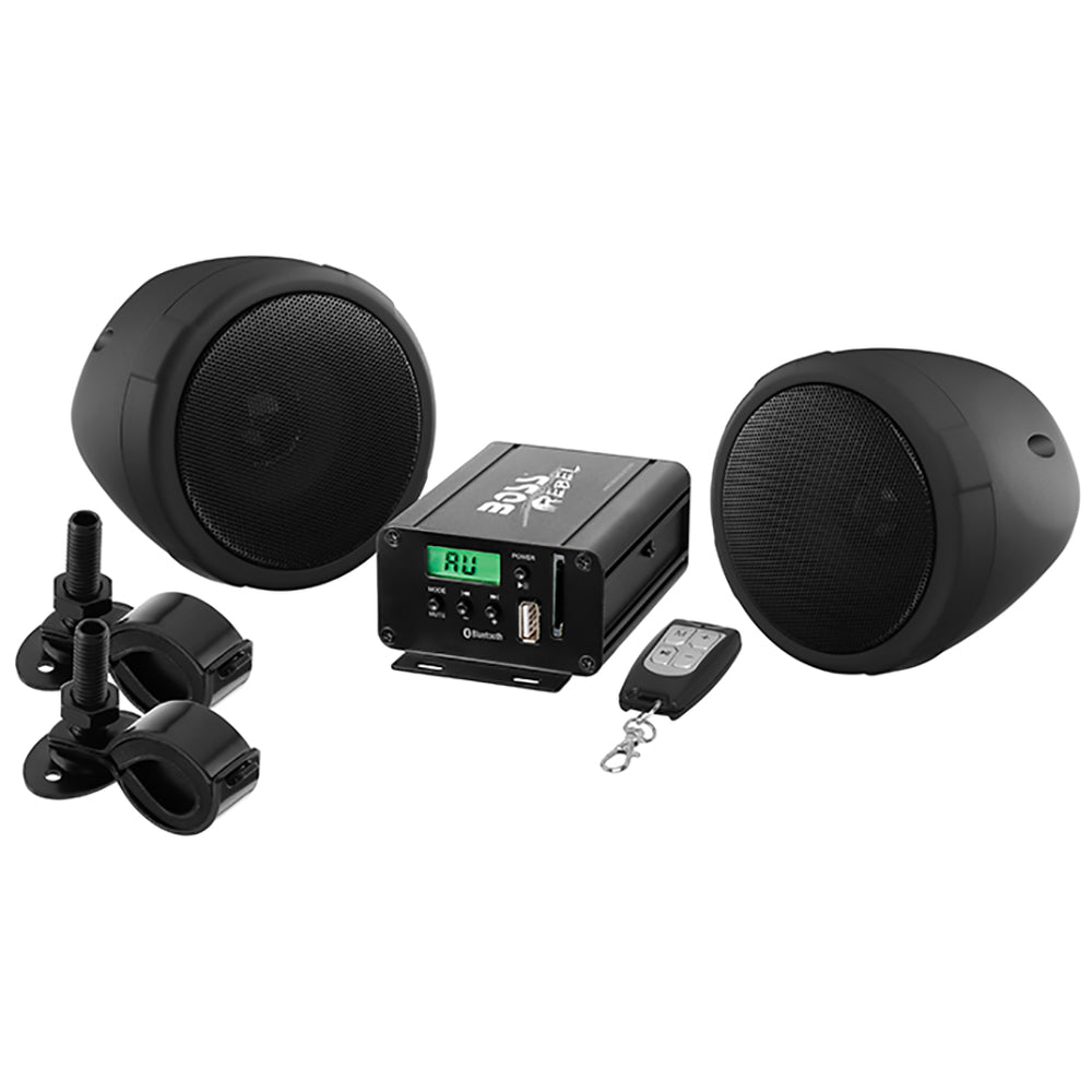 Boss Audio Mcbk520B Motorcycle/Utv Speaker And Amplifier System Usb/Sd/Fm 3"" Image 1