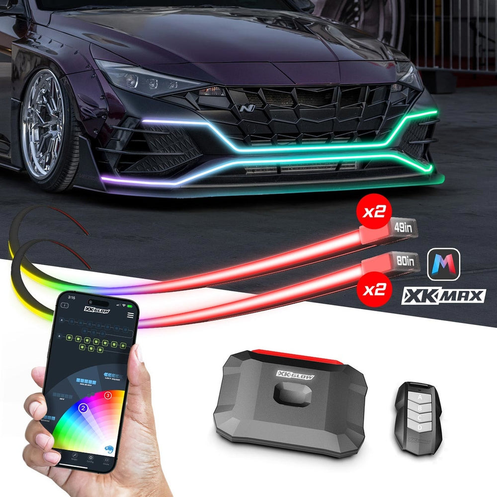 Xkglow Mx-Bg-Pro 2 RGB Color Chasing Flexible Body Panel Kit Image 1