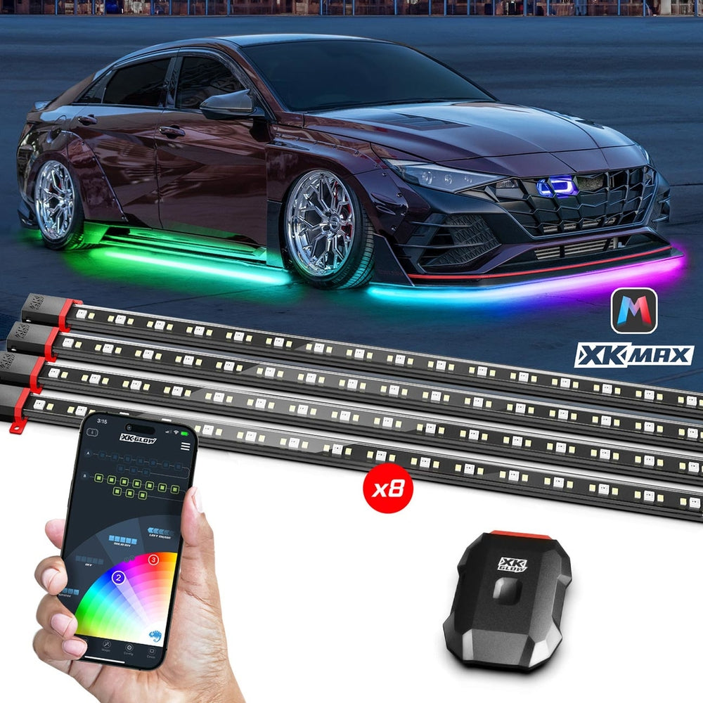 XK Glow MX-Rock-Sta XKMAX RGBW 4PC LED Rock Light Kit Image 1