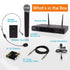 Pyle PDWM2115 VHF Wireless Microphone System with Volume Control