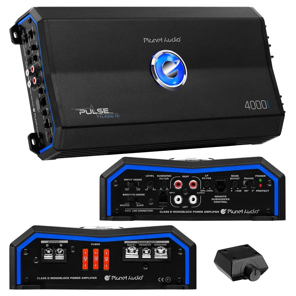 Planet Audio Pl4000.1D Pulse Series Class D Monoblock Amplifier 4000W Max Image 1