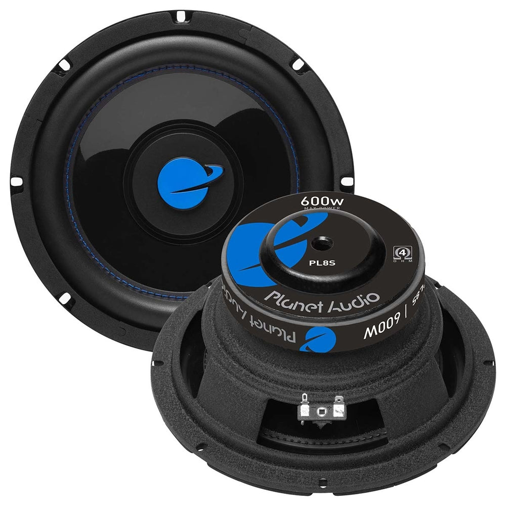 Planet Audio PL8S 8" Woofer 600W Single 4 Ohm Voice Coil Image 1