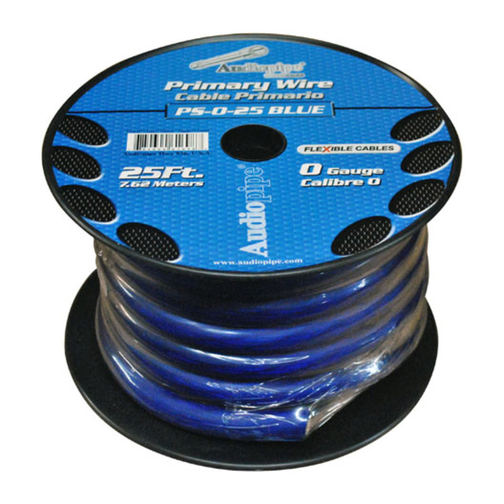 Audiopipe PS025BL Primary Wire 0 Gauge 25Ft Blue Image 1