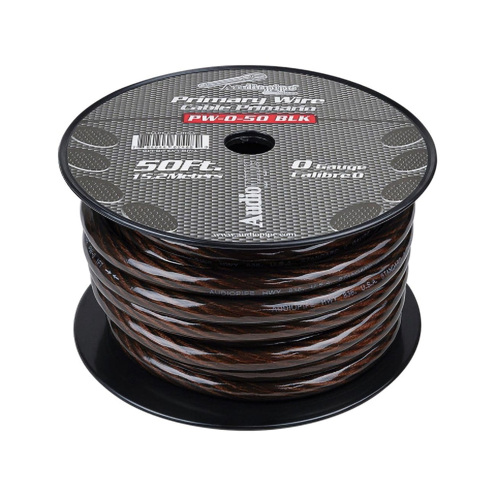 Audiopipe PW-0-50-BLK 0 Gauge Power Wire - 50ft, Black Image 1