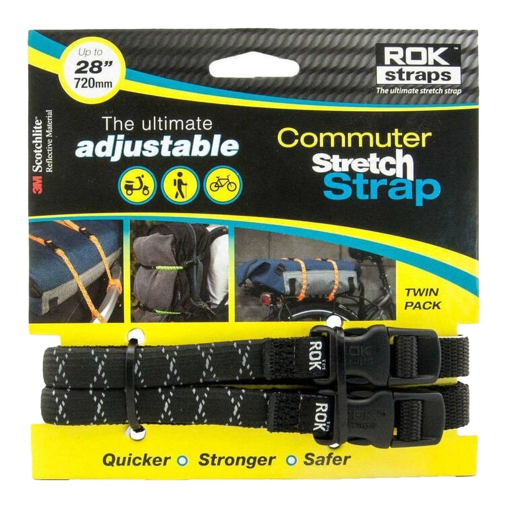 Rokstraps ROK-10332 Adjustable Commuter Stretch Strap (Black Reflective) Image 1