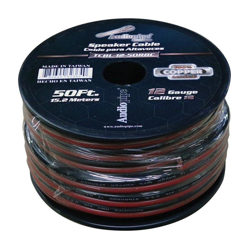 Audiopipe Tcbl-12-50Rbc 12 Gauge 100% Copper Series Speaker Wire 50 Foot Roll Image 1