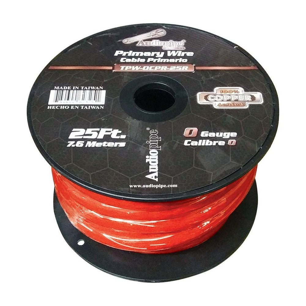 Audiopipe TPW-0CPR-25R 0 Gauge Copper Power Wire 25ft Roll Image 1