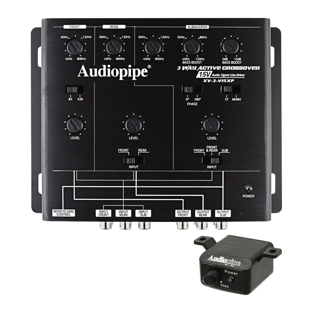 Audiopipemap XV-3-V15XP 3-Way Active Crossover 15 Volt Line Driver Image 1