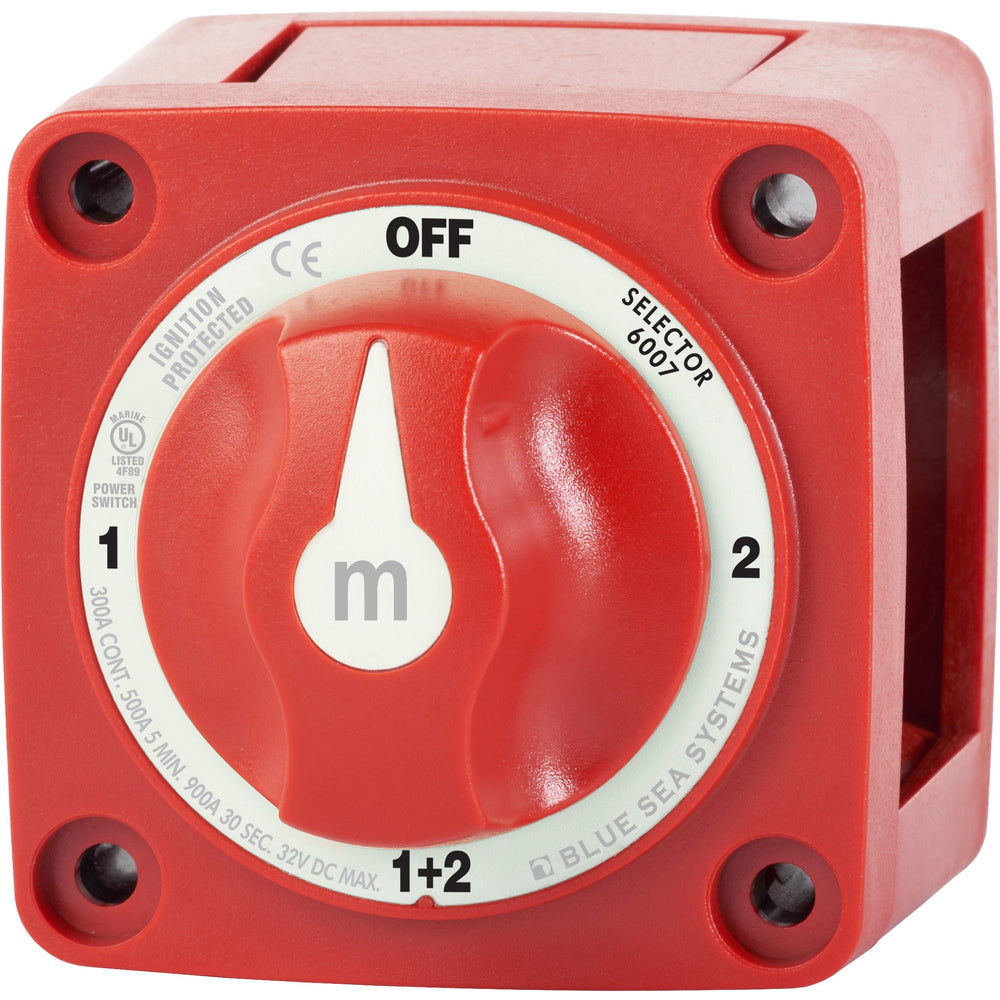 Blue Sea Systems 6007-BSS Mini Battery Switch Selector - Red Image 1
