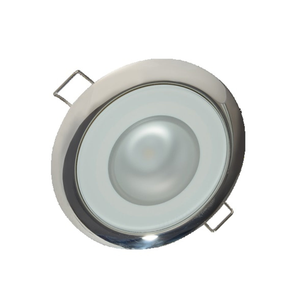 Lumitec 113117 Mirage Flush Mount Down Light Spectrum Rgbw Polished Bezel Image 1