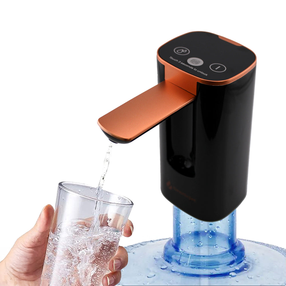 GentleJet Electric Automatic 5 Gallon Water Bottle Switch Pump Dispenser USB - Black Copper