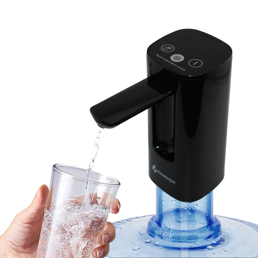 GentleJet Electric Automatic 5 Gallon Water Bottle Switch Pump Dispenser USB - Black